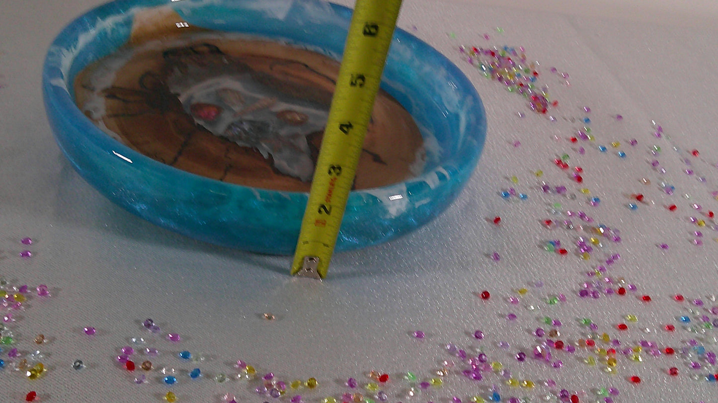 Wood with epoxy plate