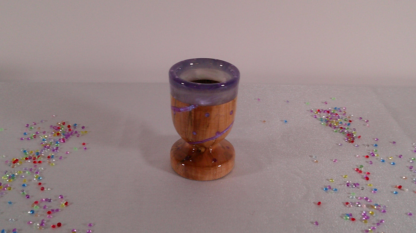 Small goblet /vase made of wood and epoxy