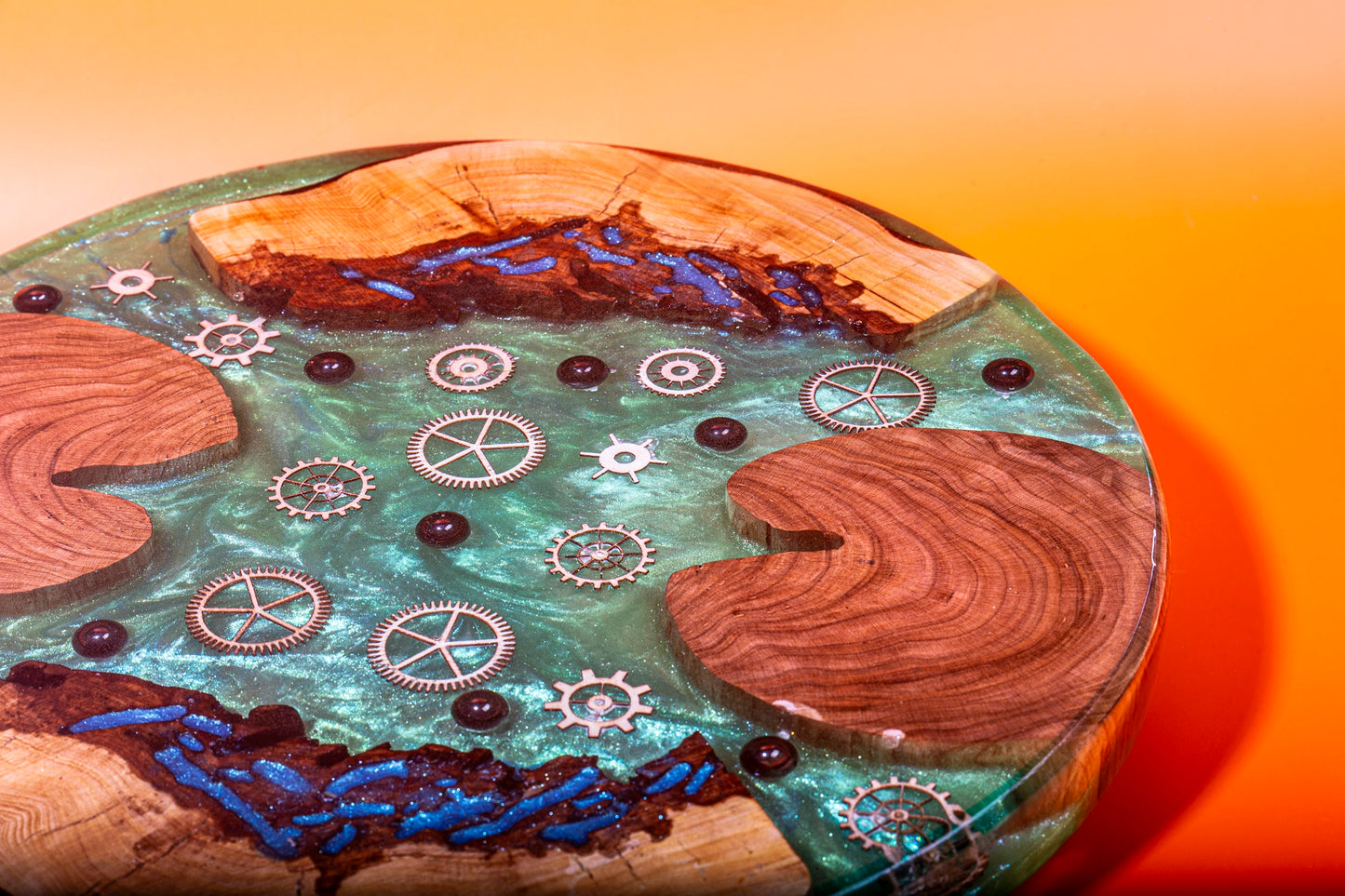 Inspirational Resin and Cherry Tree Table
