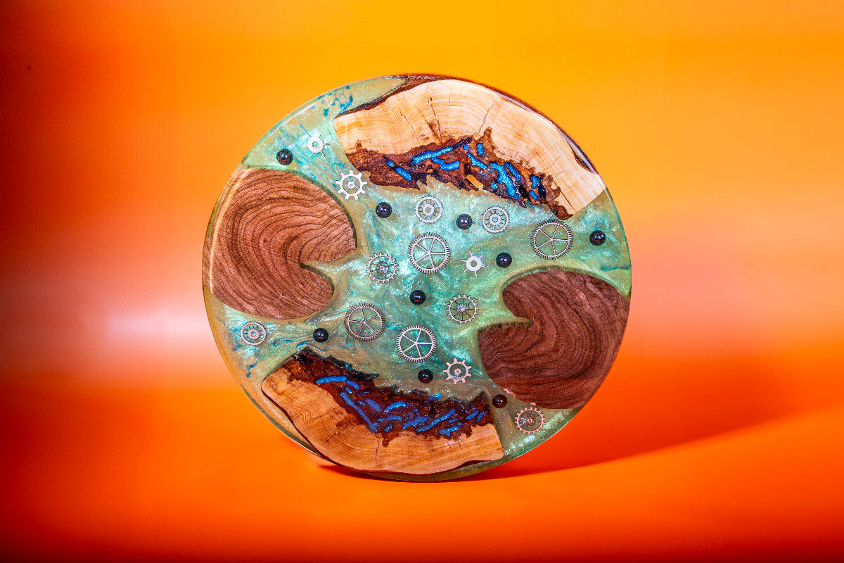 Inspirational Resin and Cherry Tree Table