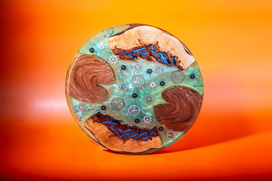 Inspirational Resin and Cherry Tree Table