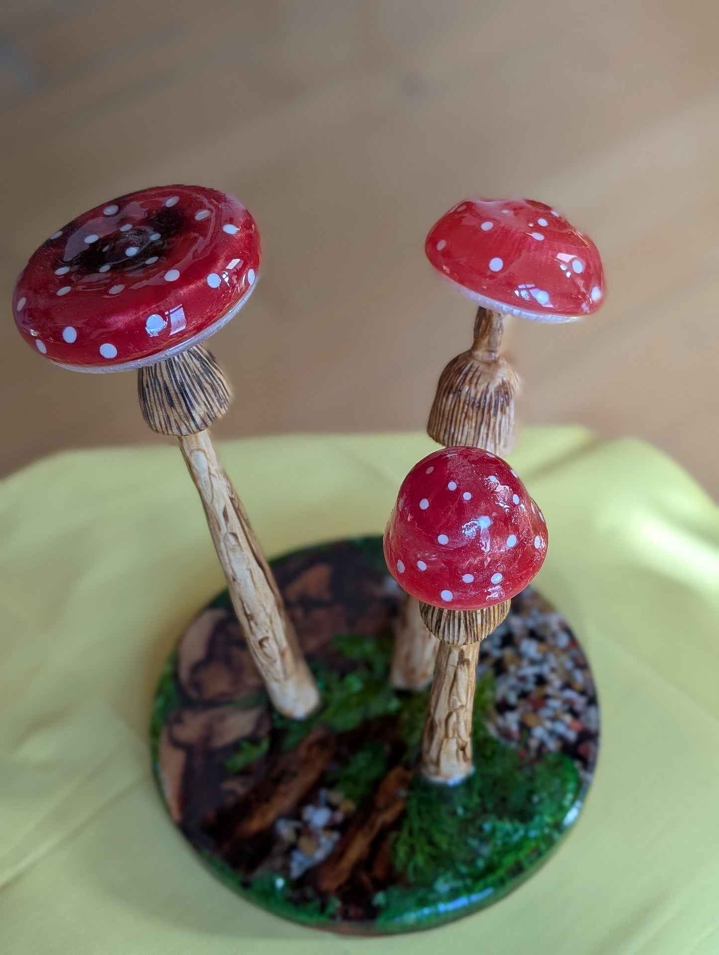 Mushroom table top decor.