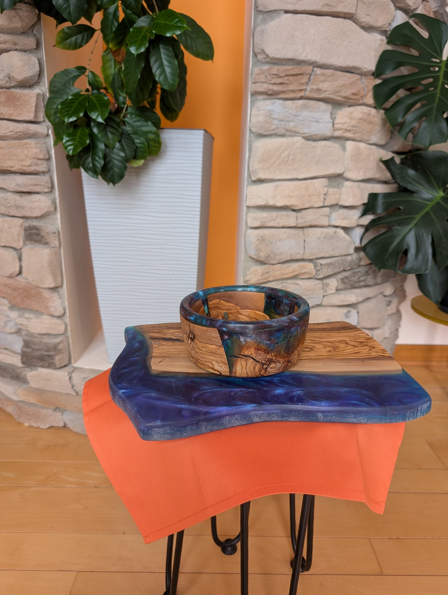 Charcuterie board and bowl