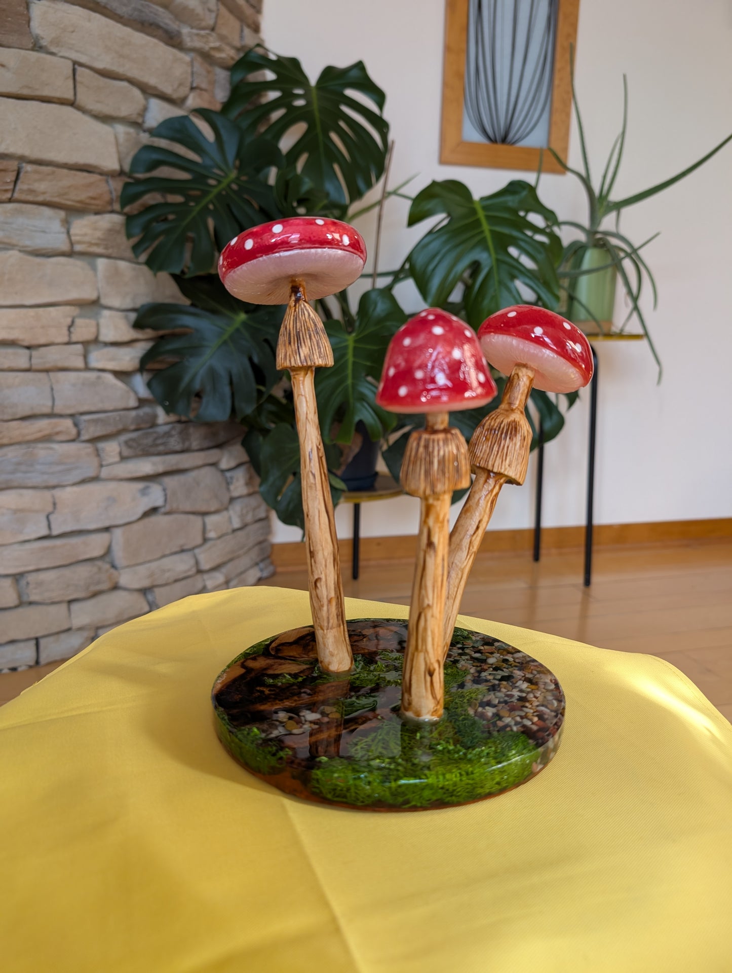 Mushroom table top decor.