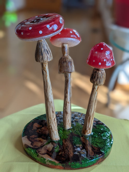Mushroom table top decor.