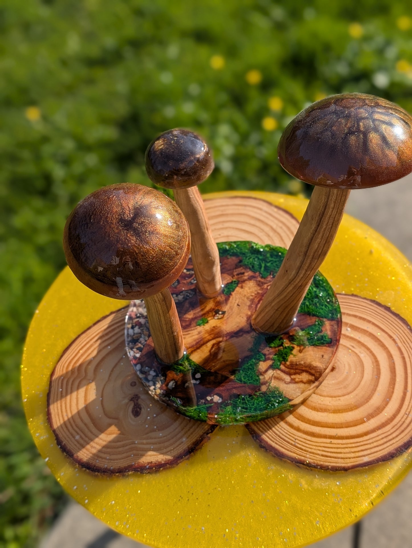 Table decor mushrooms