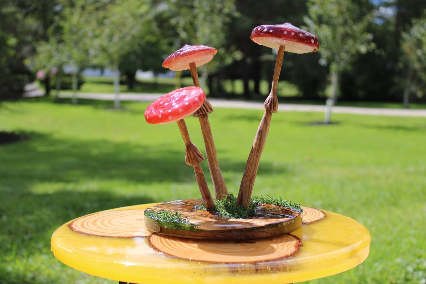 Mushroom table top decor.