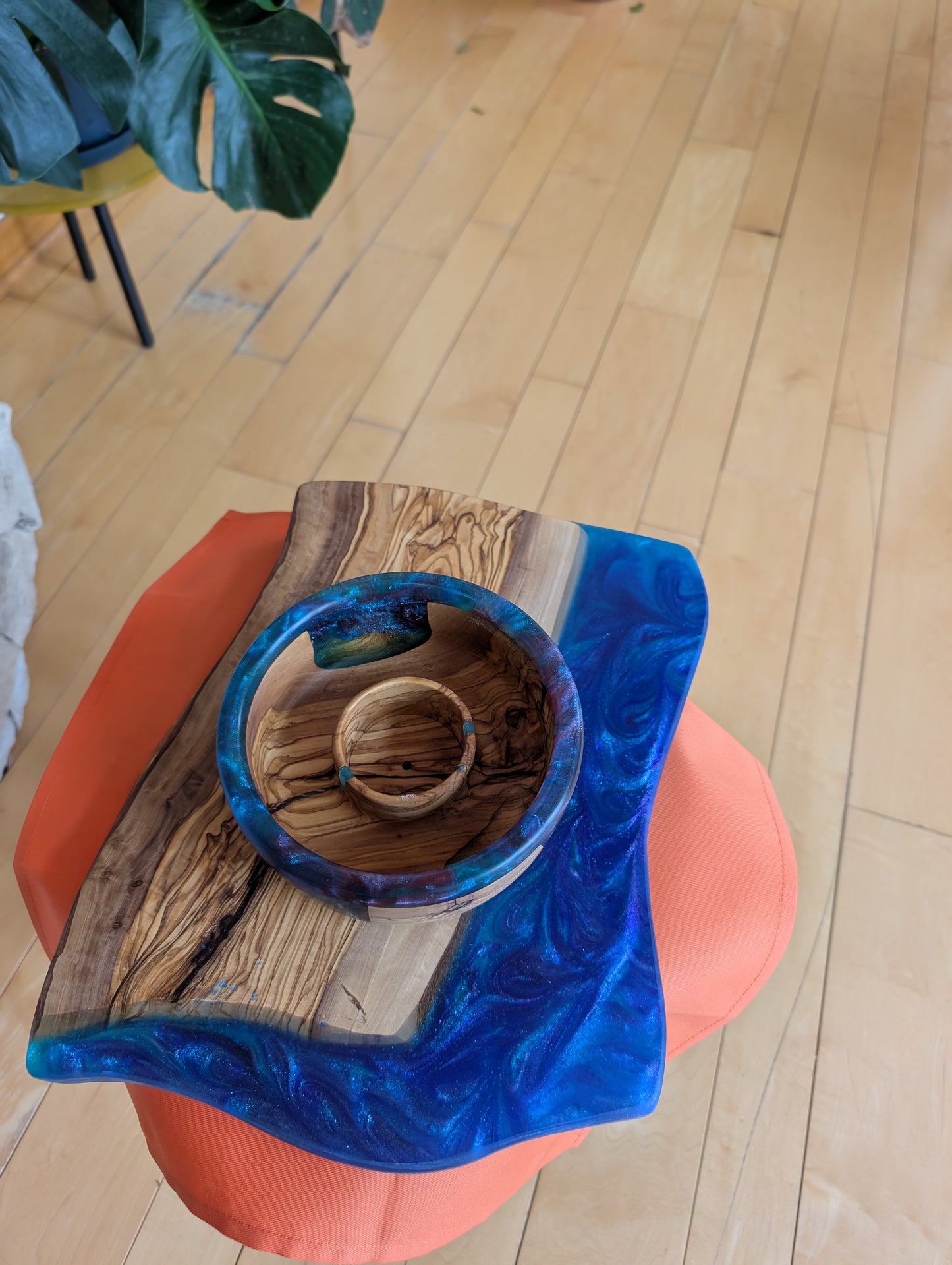 Charcuterie board and bowl